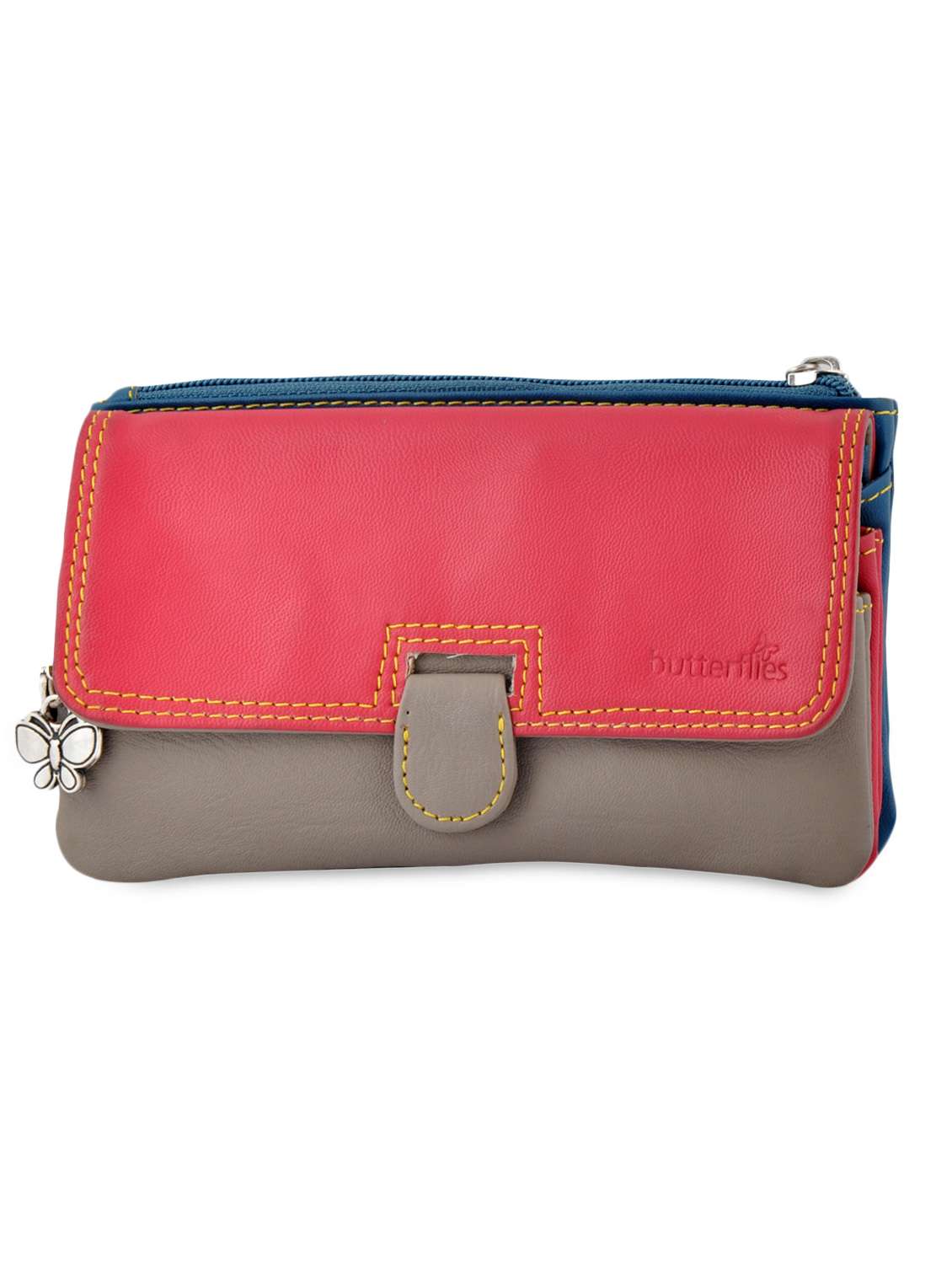 multi leatherette clutch