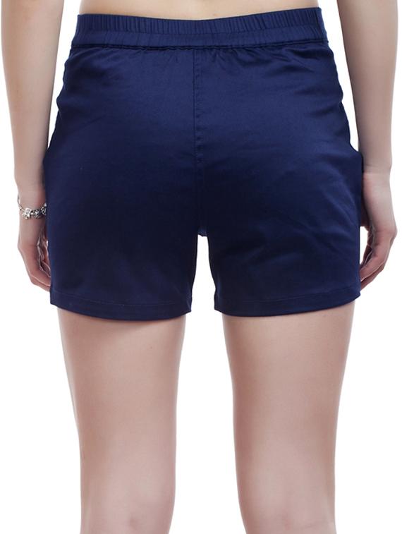 peptrends blue cotton lycra shorts - 10578307 - Standard Image - 2
