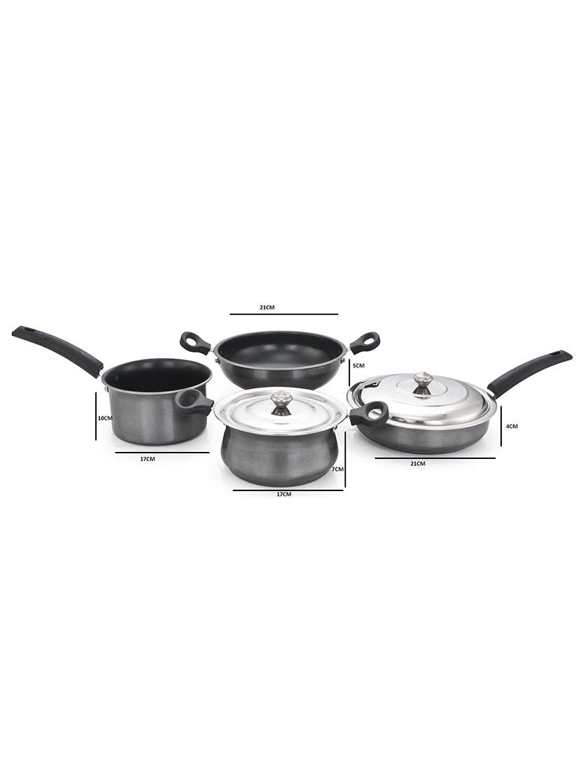 induction base non stick cookware set of 6 pcs