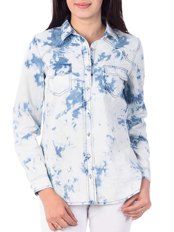 house of tantrums womens casual denim shirt