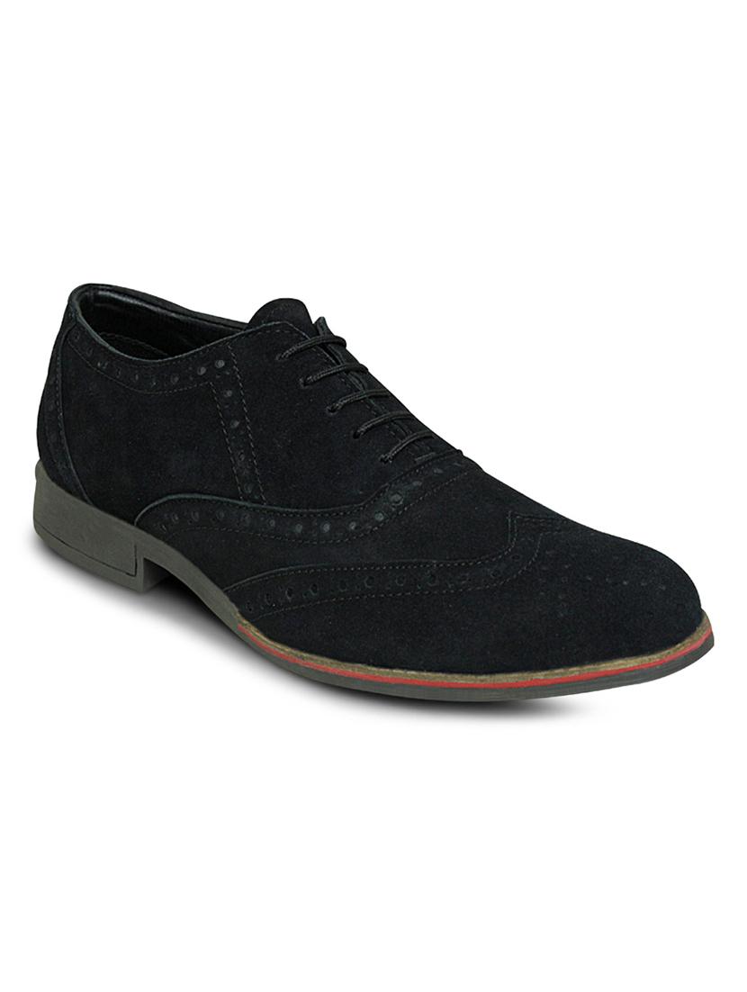 black suede formal shoes