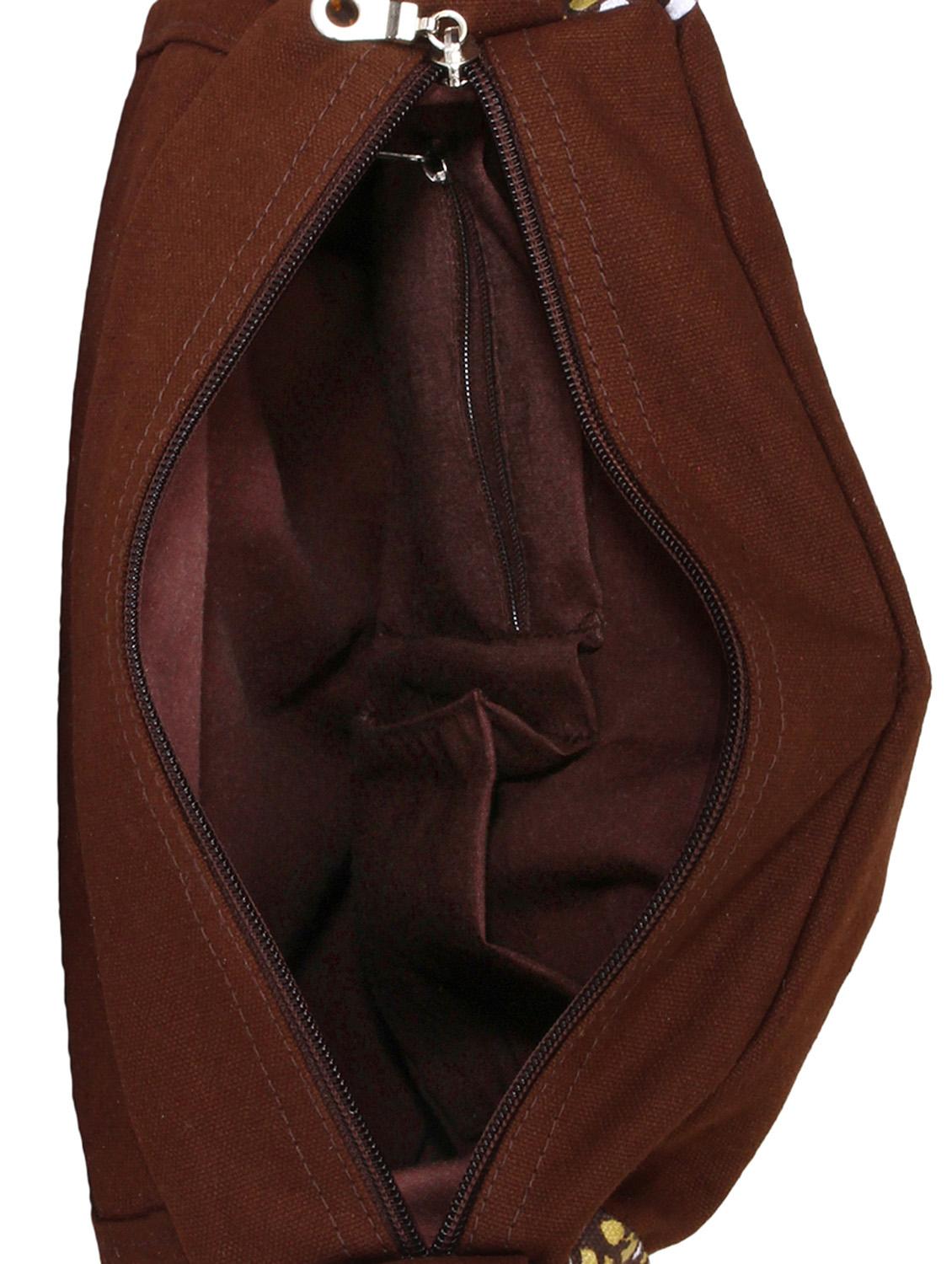 brown printed sling bag - 10629081 - Standard Image - 2