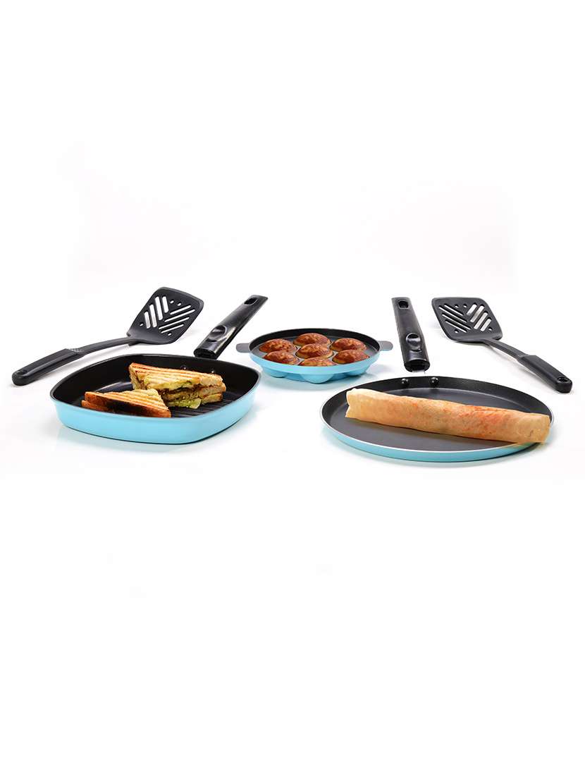sumeet high five nonstick cookware set of five pieces