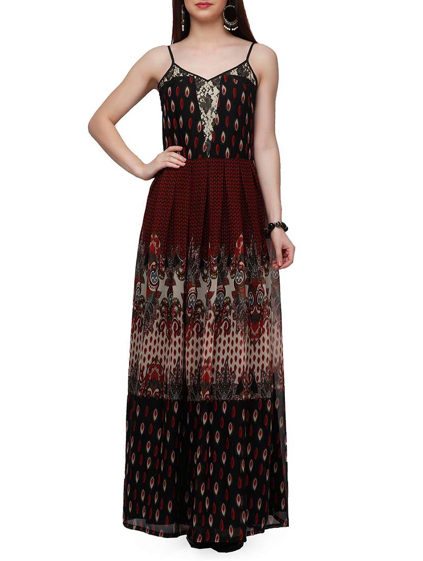 black chiffon maxi dress