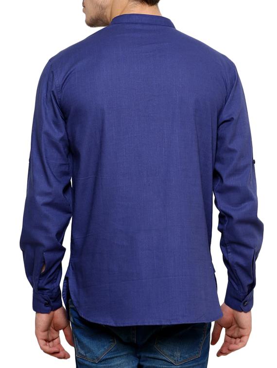 indigo cotton kurta - 10674735 - Standard Image - 2