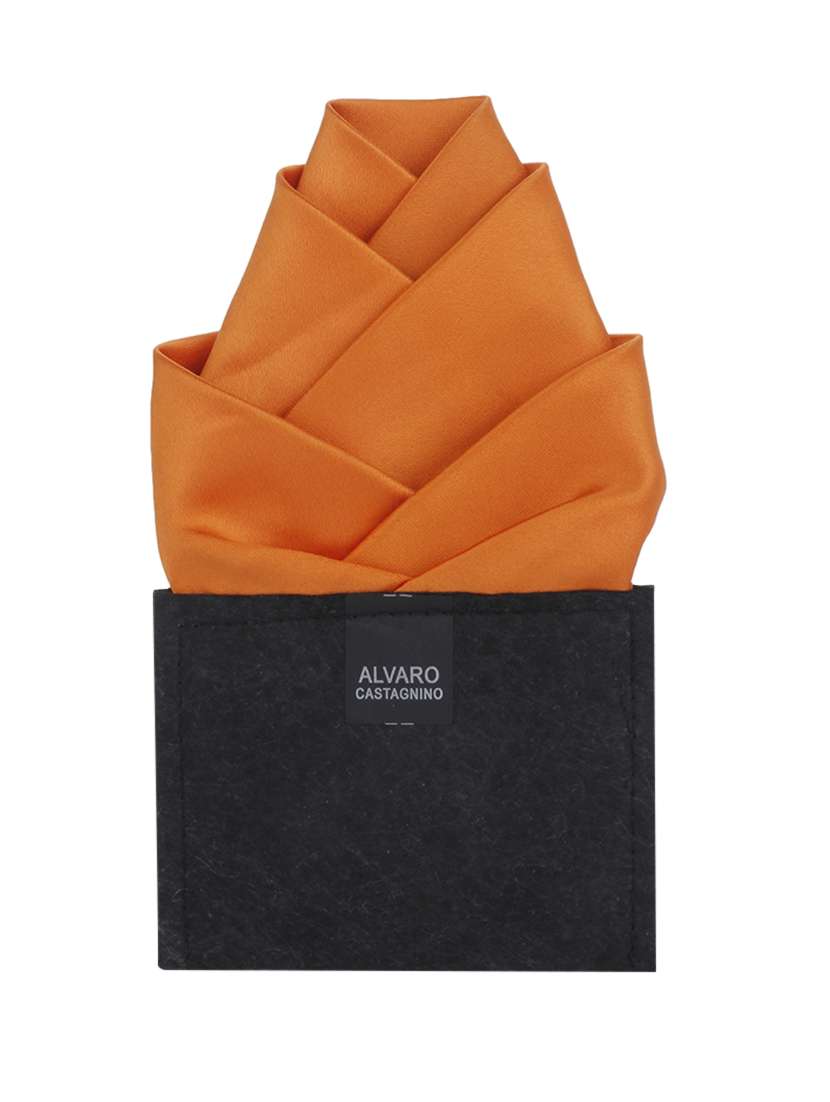 orange polyester pocket square