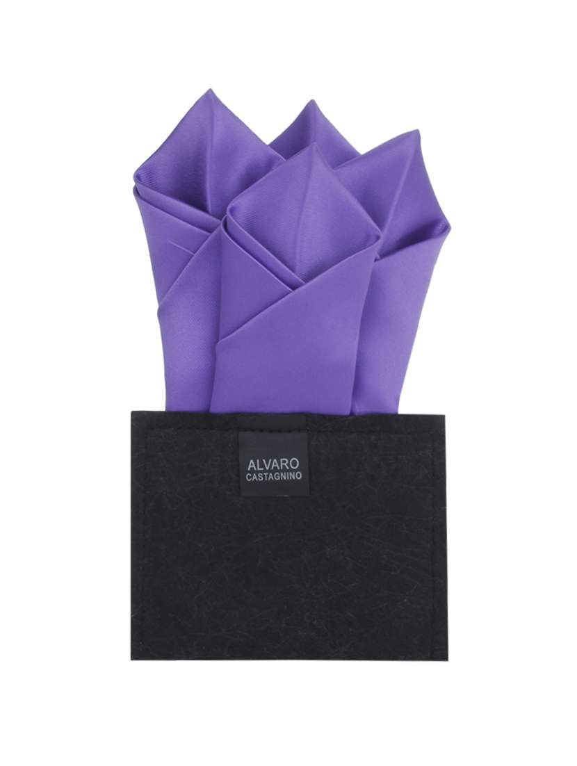 purple polyester pocket square