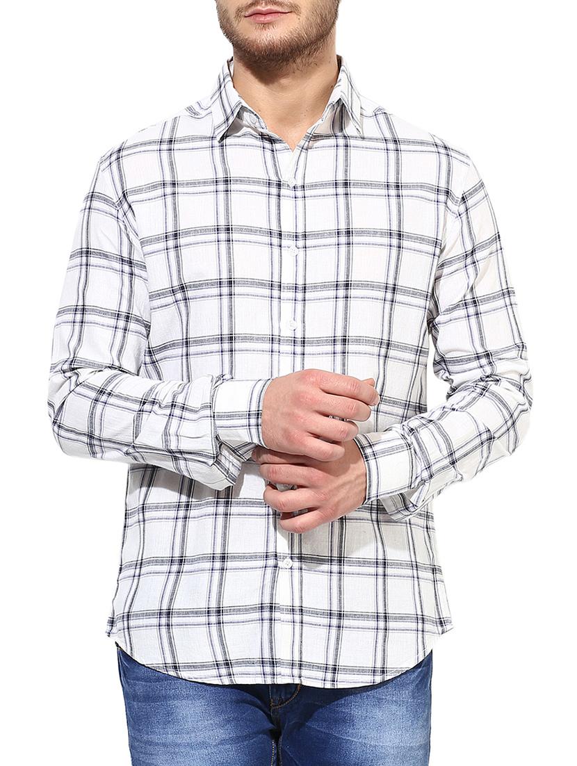 white cotton casual shirt