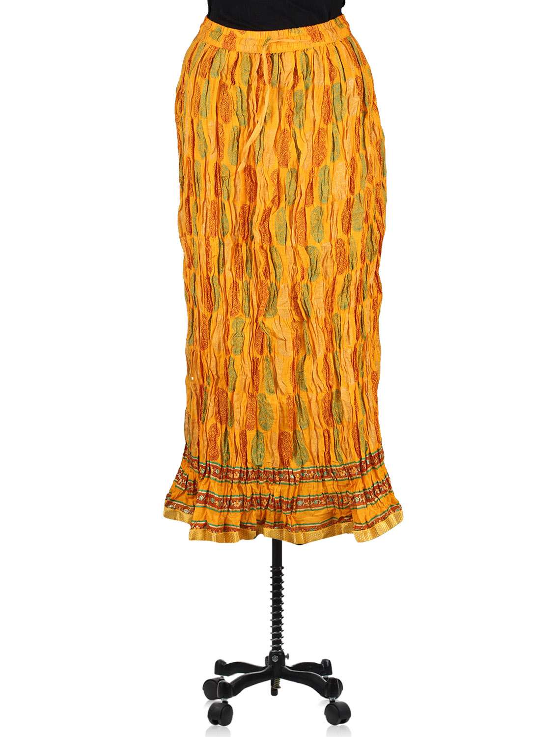 block printed long skirt
