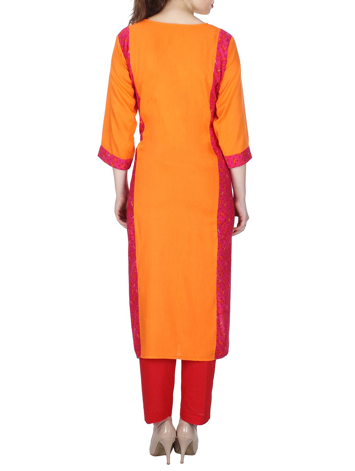 women's straight kurta - 10799584 - Standard Image - 2