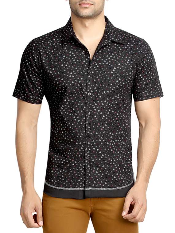 black cotton casual shirt