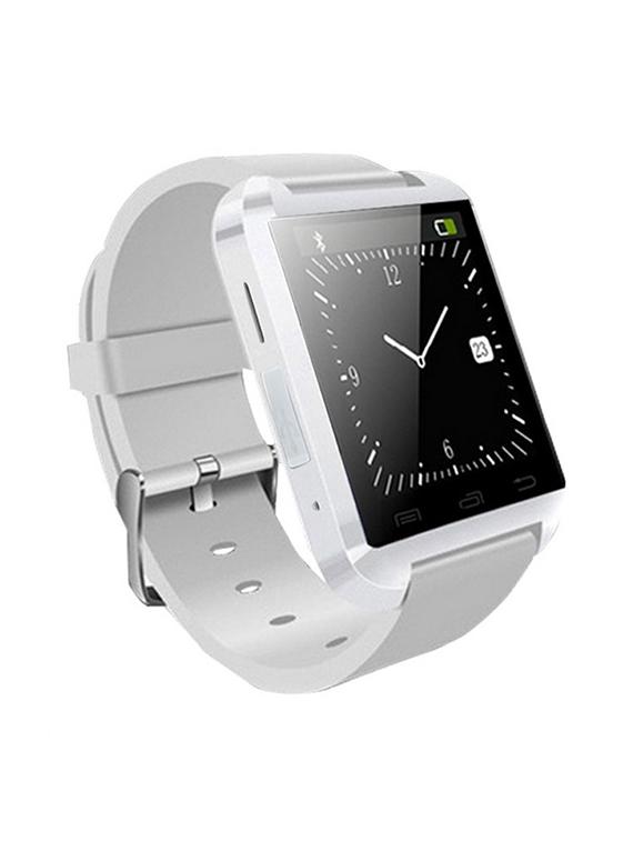 white leatherette smart watch - 10802808 - Standard Image - 2