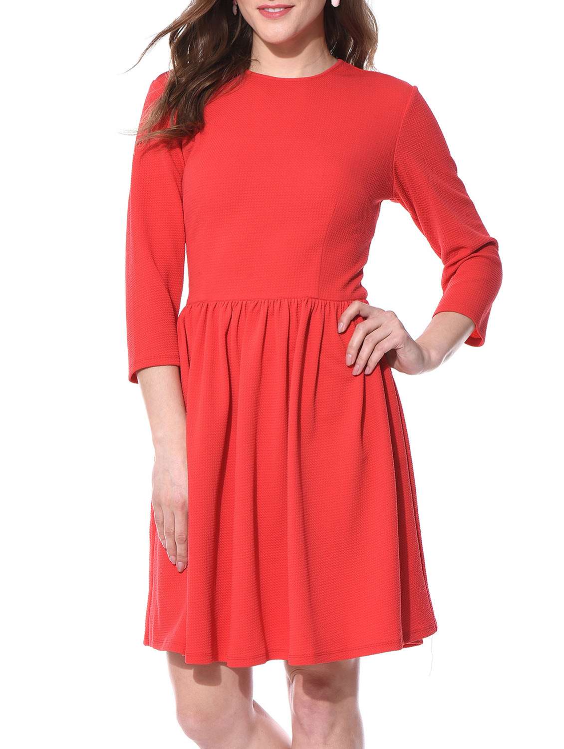 women's fit & flare solid dress