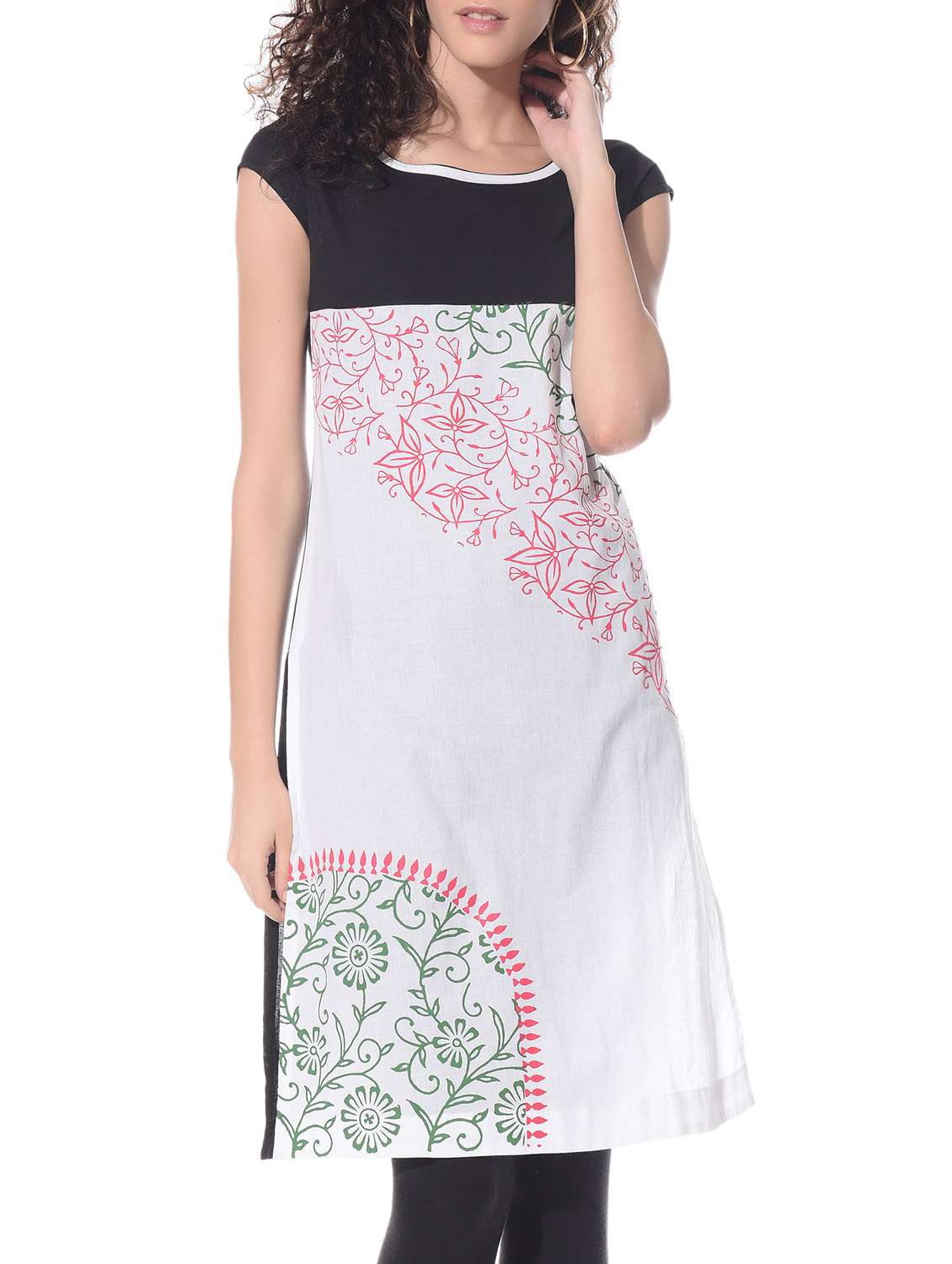 off white cotton straight kurta