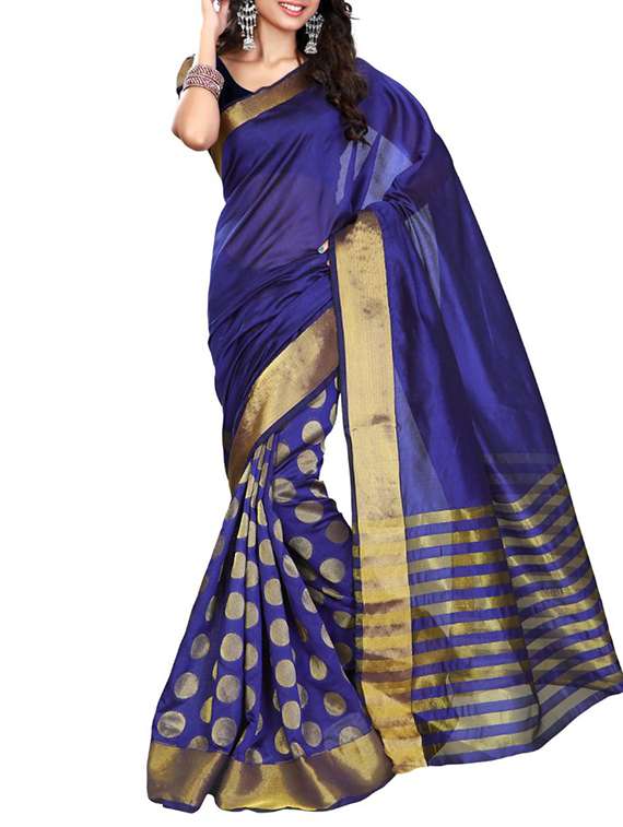 blue cotton saree
