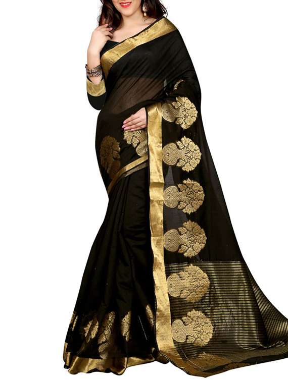 black cotton saree