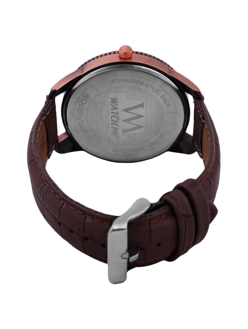 brown leather analogue watch - 10809516 - Standard Image - 2