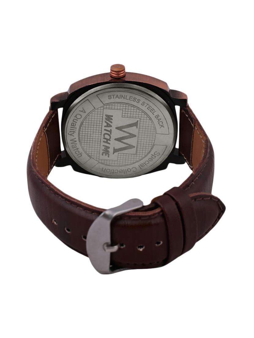 brown leather analogue watch - 10809567 - Standard Image - 2