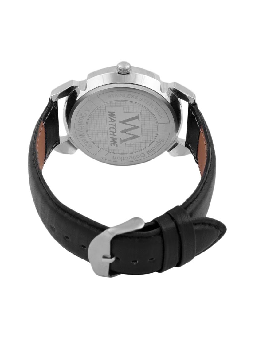black leather analogue watch - 10809570 - Standard Image - 2