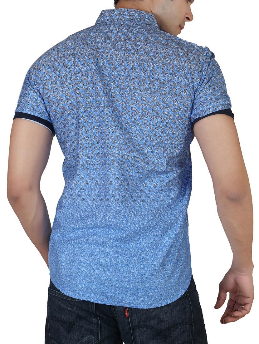 light blue cotton casual shirt - 10819637 - Standard Image - 2