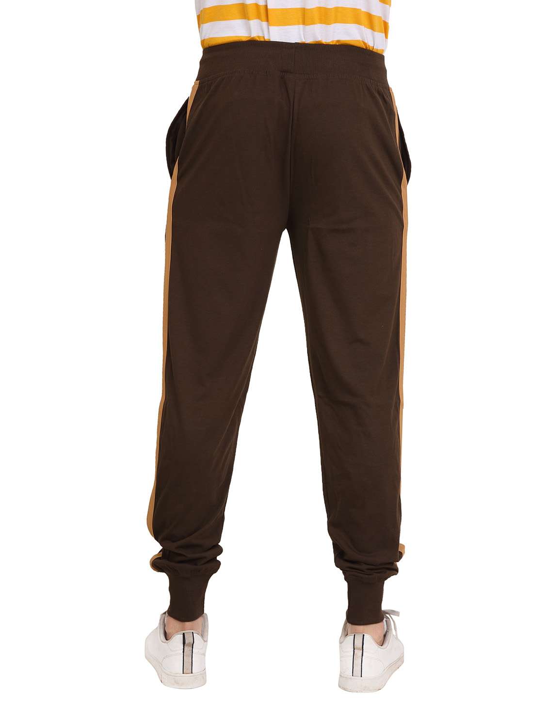 brown cotton joggers - 10821287 - Standard Image - 2