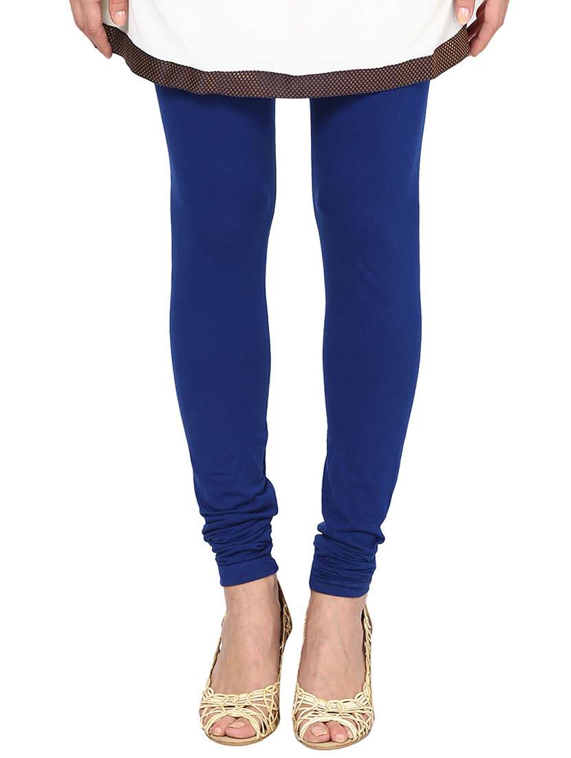 blue cotton leggings