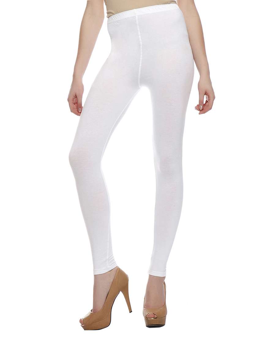 white cotton leggings