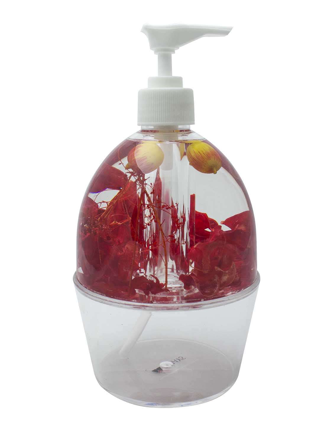 polo lifetime always round acrylic soap/lotion pump - red flowers potpourri