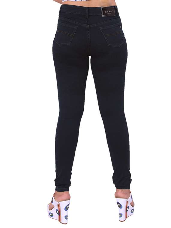 women's plain slim fit jeans - 10826503 - Standard Image - 2