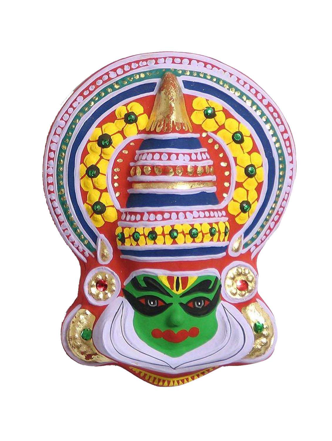 wall hanging kathakali mask made in paper pulpe medium