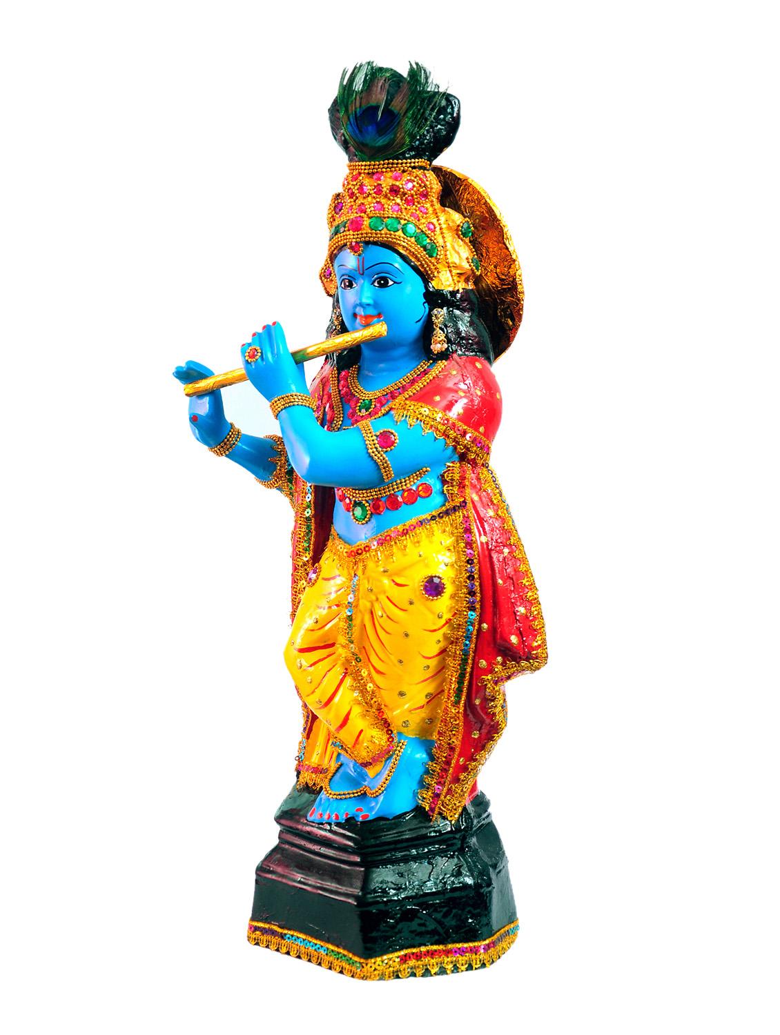 home decorative fiber krishna with flute - 10830202 - Standard Image - 2