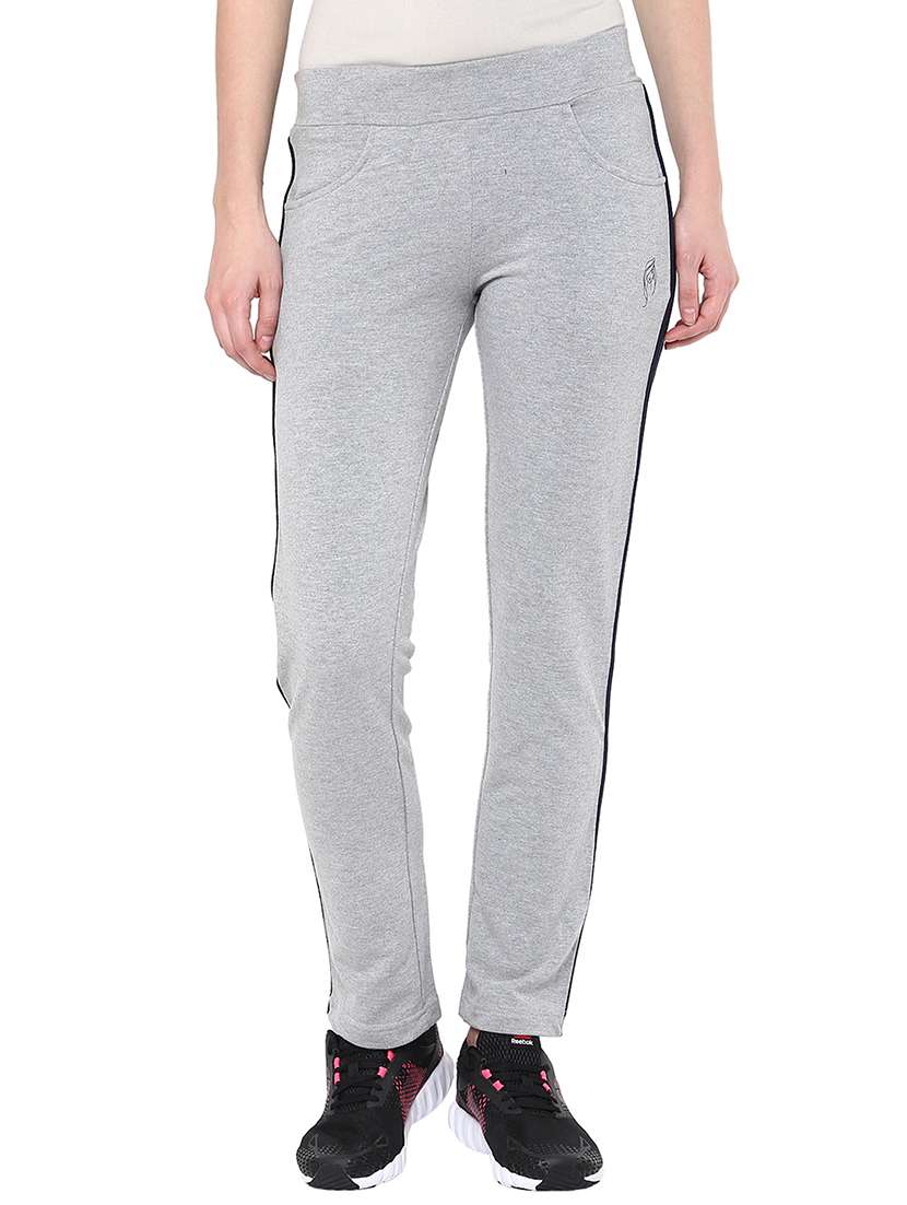 grey cotton taped track pant