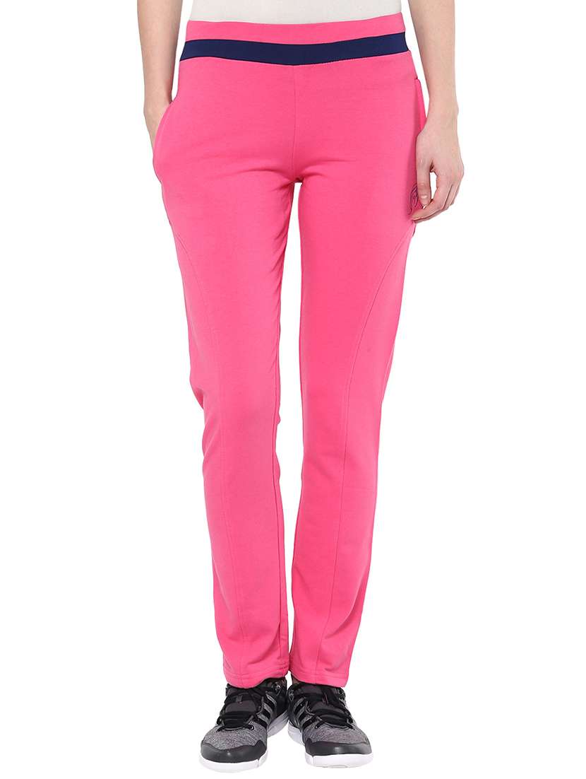 pink cotton track pants