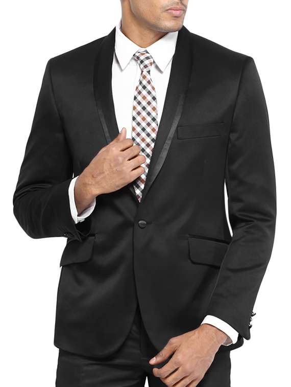 black cotton casual blazer