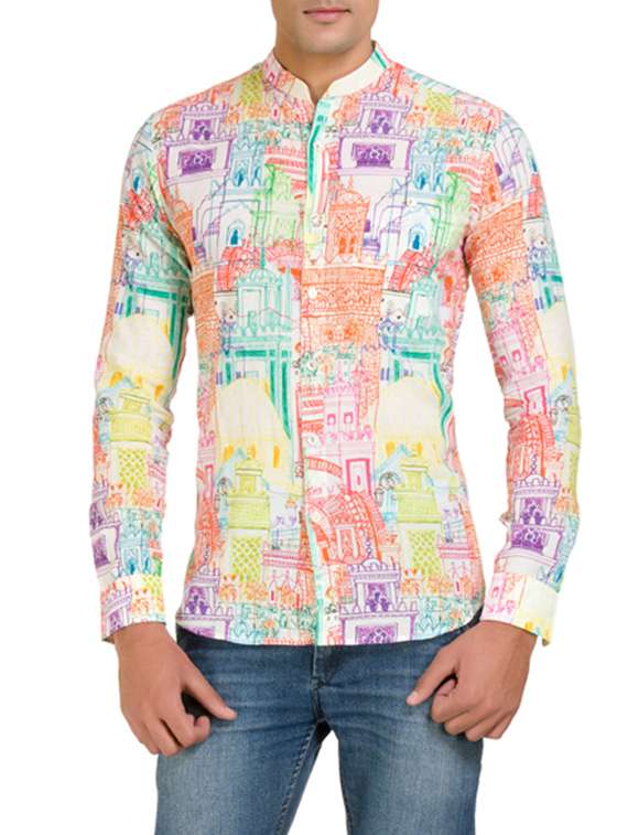 multi colored cotton casual shirt