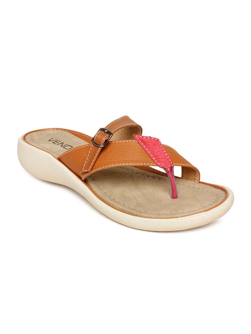 tan faux leather sandals