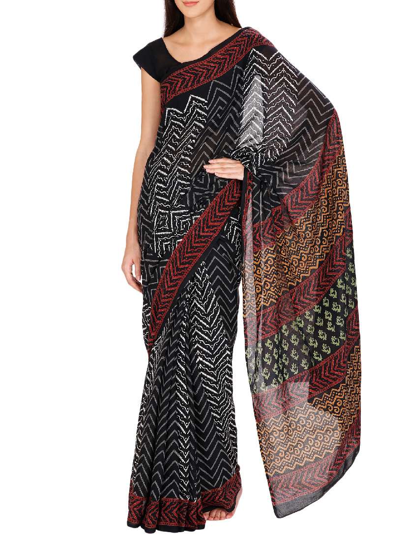 black cotton saree