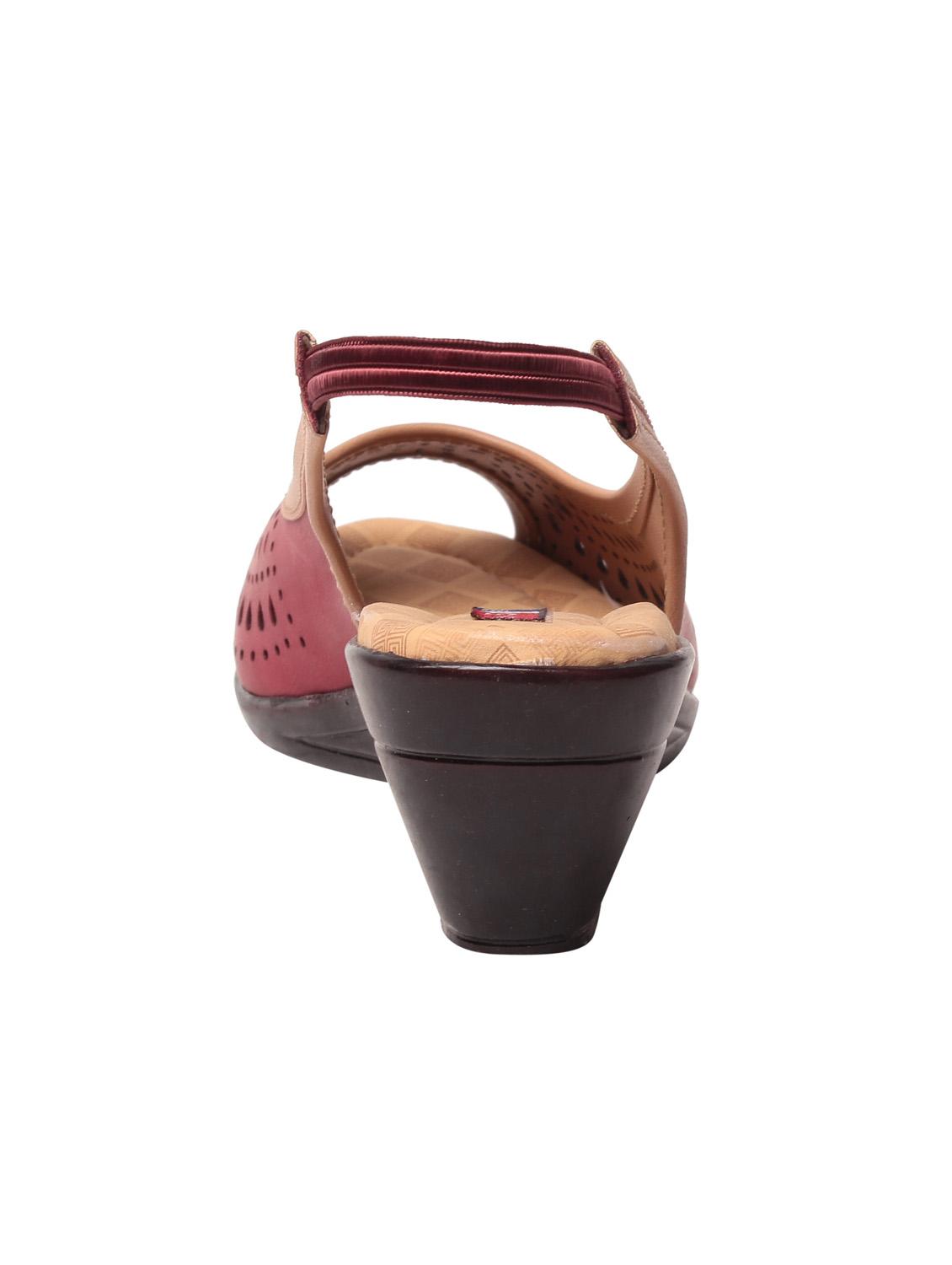 red leatherette wedge - 10859188 -  Standard Image - 2
