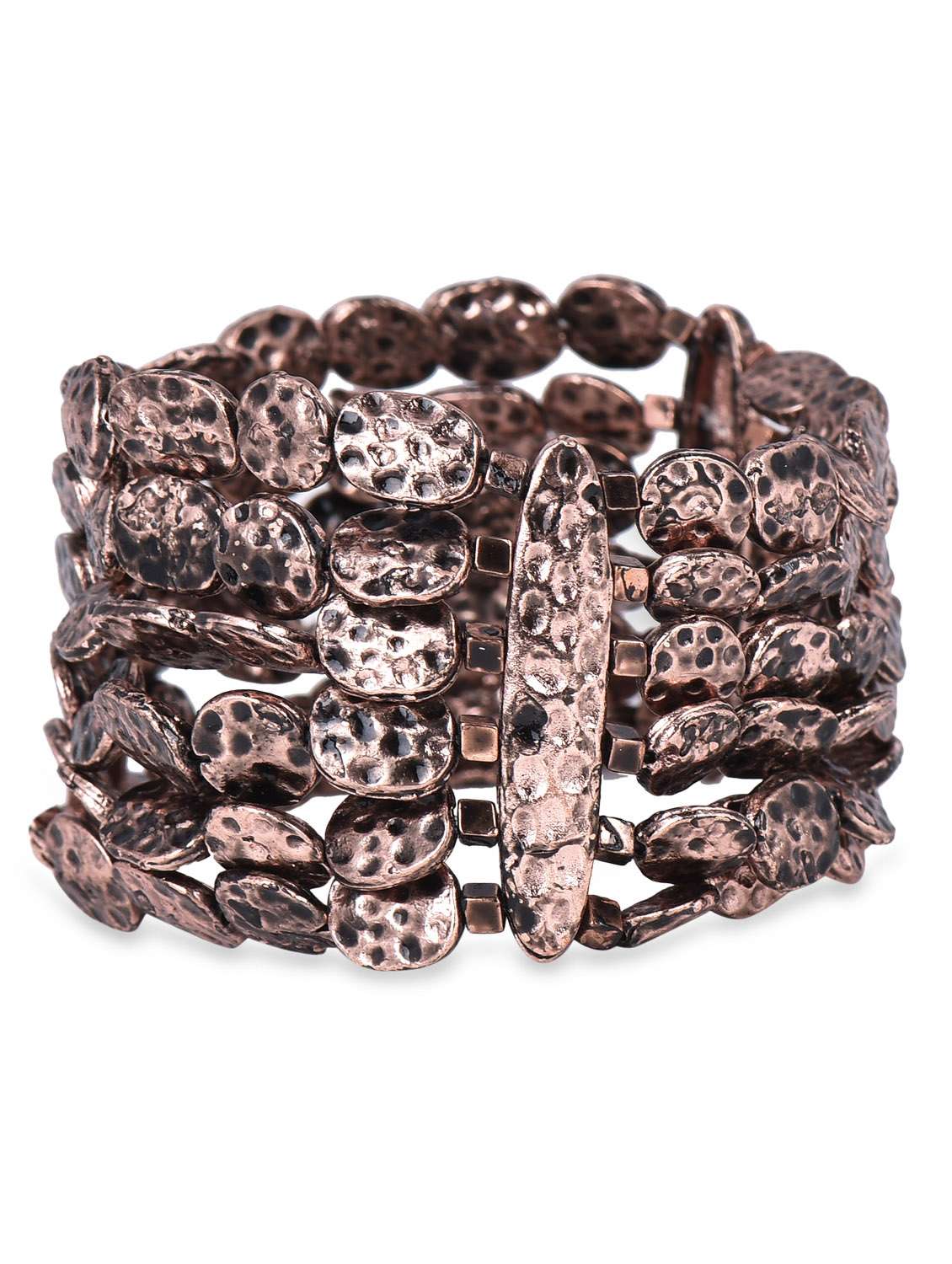hammered effect copper bracelet