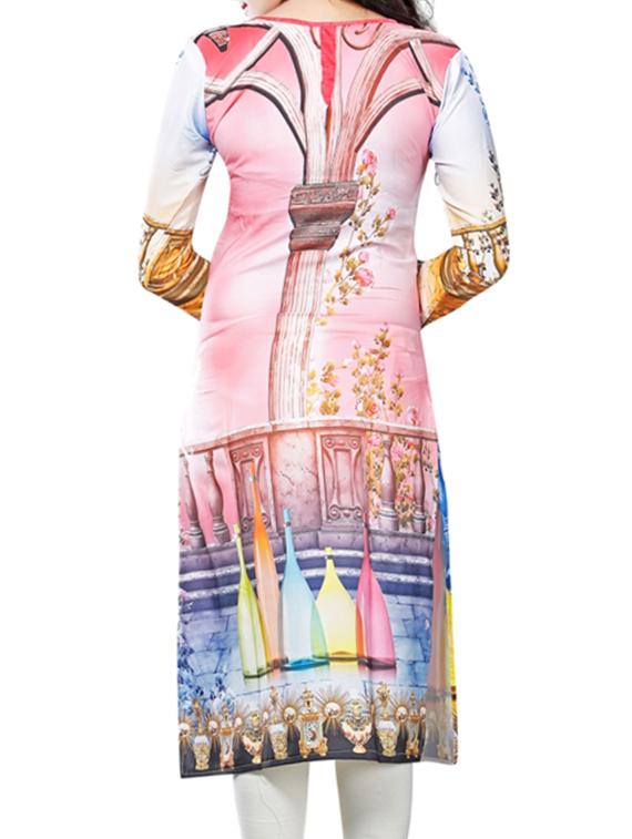 multicolor crepe kurta - 10881364 - Standard Image - 2