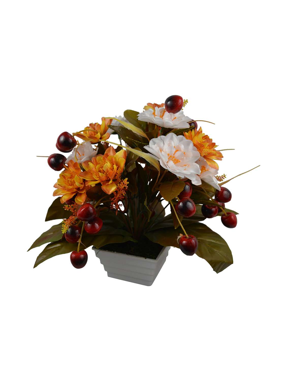 Artificial Cherry Lotus ( Set Of 2) With Pot