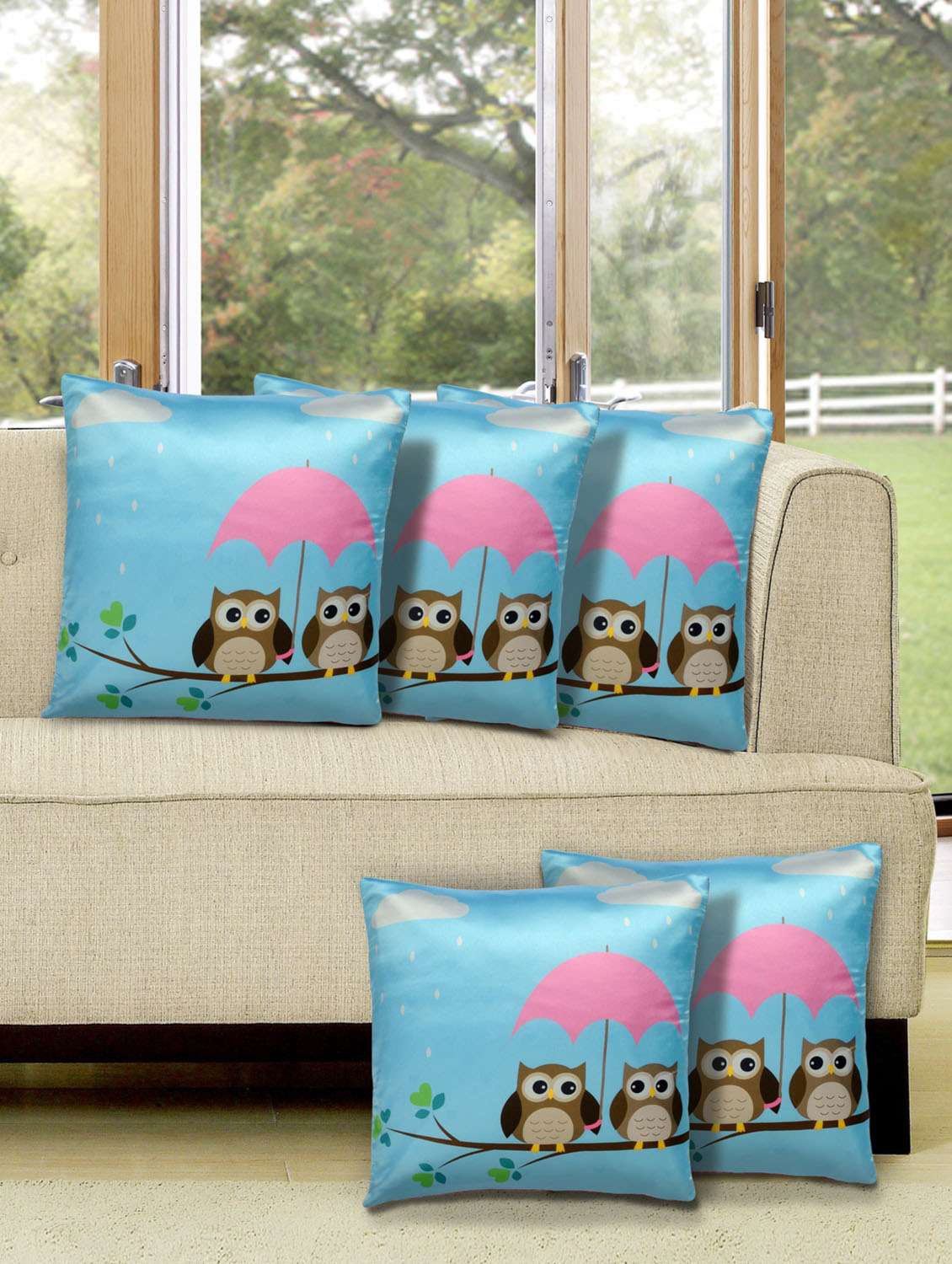 set of 5 digital printed cushion cover