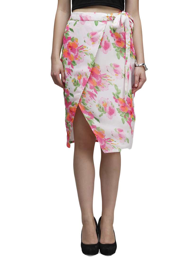 white chiffon skirts & shorts