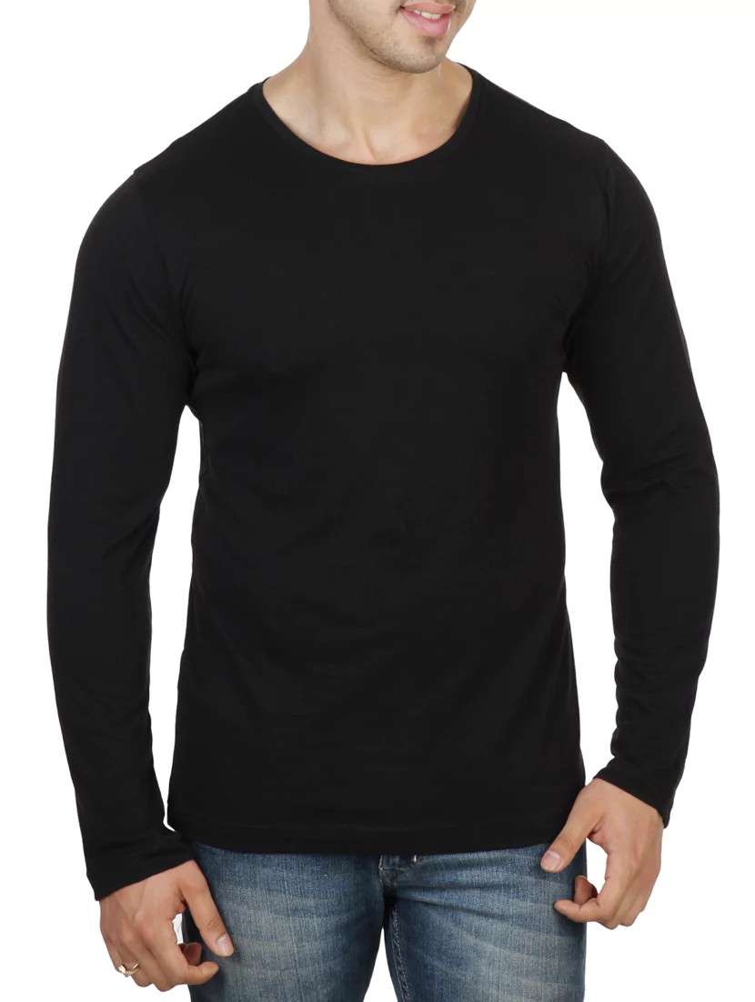 black cotton t-shirt