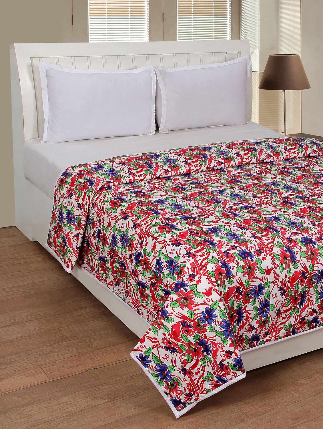 bsb trendz printed cottan ac dohar double bed