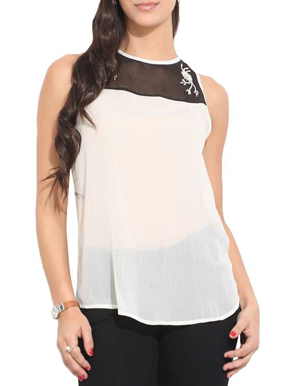 white, black top