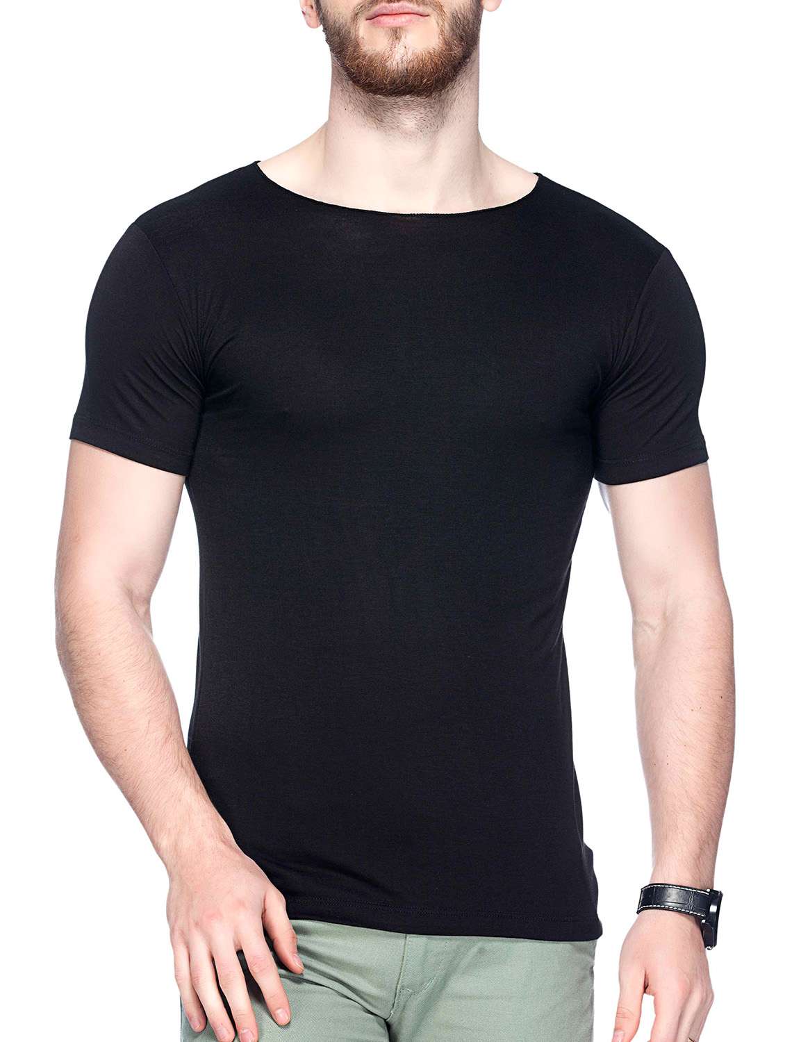 black viscose t-shirt