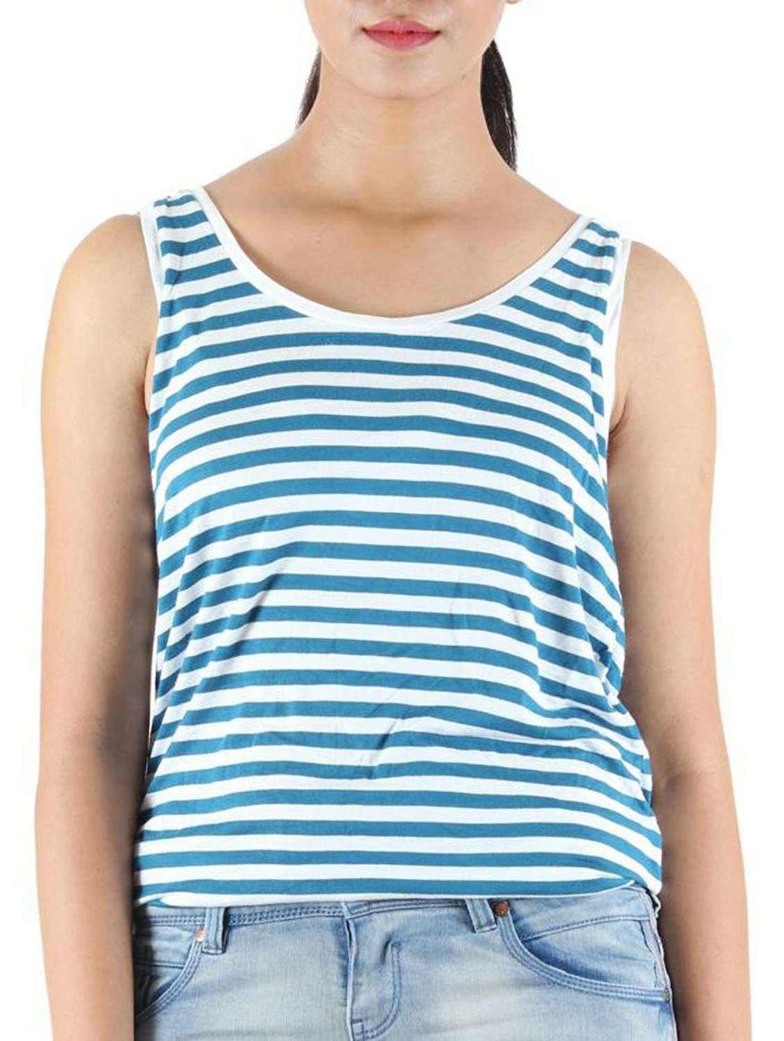 green viscose tank tee