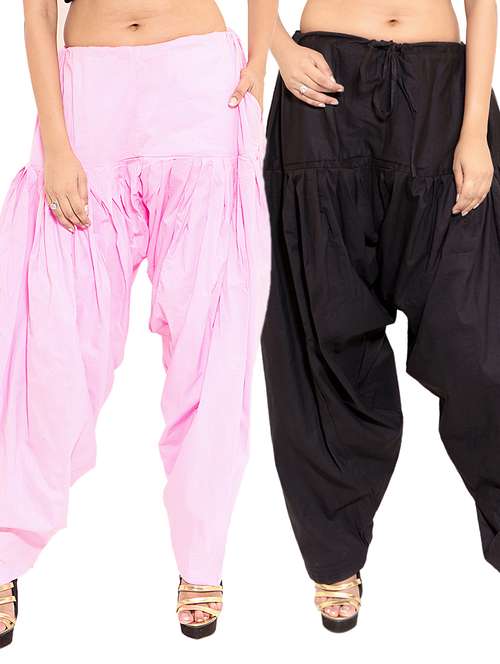 multi colored cotton combo salwars - 11119992 - Standard Image - 0