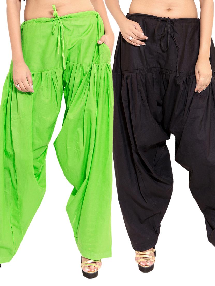 multi colored cotton combo salwars - 11119997 - Zoom Image - 0